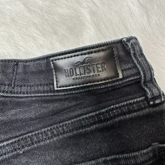 Hollister Sz 26 LOT of 2 Denim Cut-Off Shorts High Waisted Black / Med Blue - Picture 16 of 16